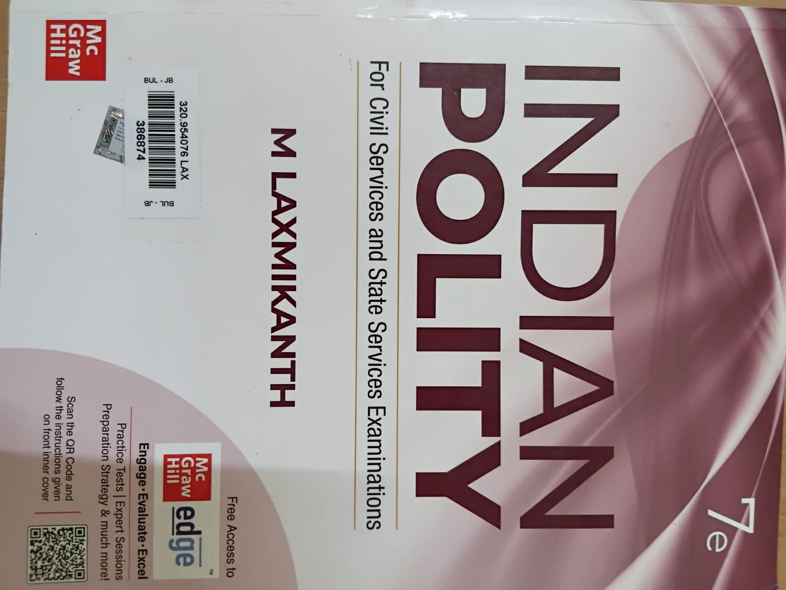 Indian Polity 7th Edition by M Laxmikanth